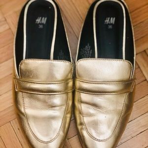 Gold Size 6 H&M mules